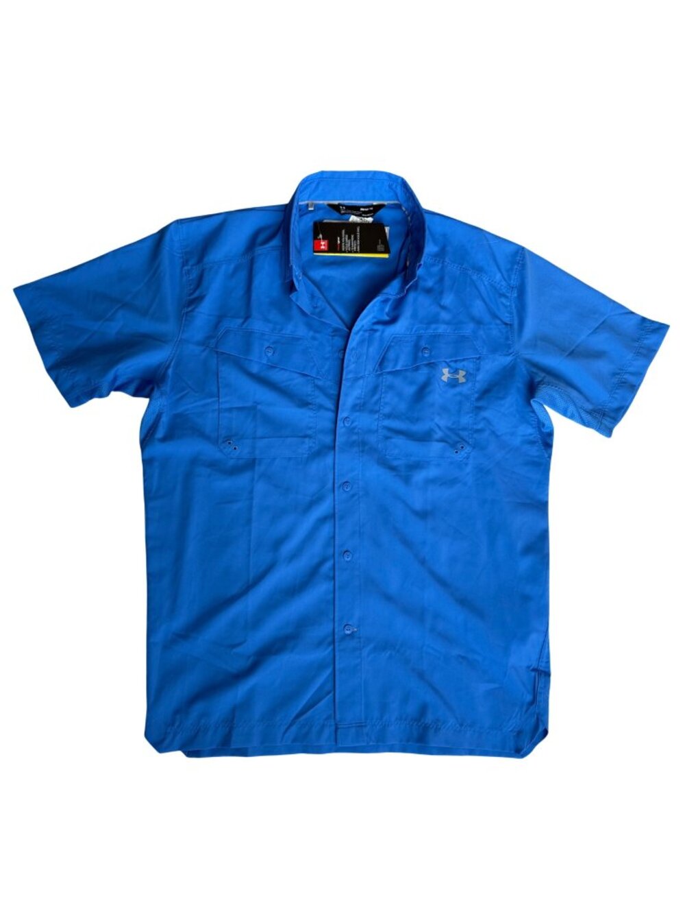 Under Armour Shirt New Men's Medium UA Tide Chaser SS Blue Performance SPF 30
